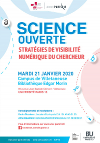 Science ouverte : Séminaire &quot;Stratégies de visibilité numérique du chercheur&quot; - 21 janvier 2020