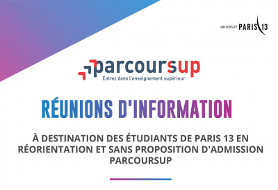 Candidats de Paris 13 en réorientation sur Parcoursup